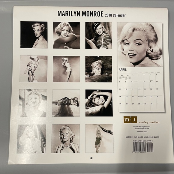 Marilyn Monroe 2010 Calendar, Collectible - Picture 2 of 5